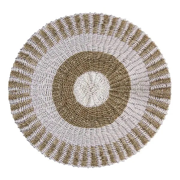 bG9jYWw6Ly9tZWRpYS8xTS8wRS82MFIzMEMxRzZSVDMwRTFNLzMwYWVhN2E5LmpwZWc.webp Round Seagrass White and Tan - Sun - 1m