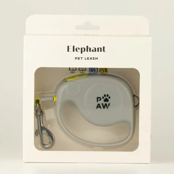 bG9jYWw6Ly9tZWRpYS8xUC9KRC82MFIzMEMxSjZSVEtKRDFQLzcyMzQ2ZTI4LmpwZw.webp Paw Pet Leash - Elephant Strap - Grey - 2m