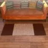 bG9jYWw6Ly9tZWRpYS8xUS80Qy82MFIzMEMxRzZSVks0QzFRLzBjMWY3YTYwLmpwZWc.webp Indian Cotton Rug - 70x170cm - Dark Brown / Beige