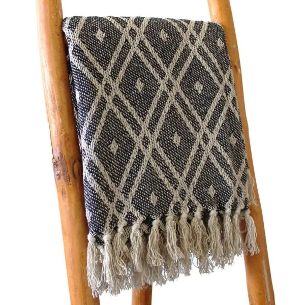 bG9jYWw6Ly9tZWRpYS8xUy9HQy82MFIzMEMxRzZSV0tHQzFTLzEyYzc0OTY4LmpwZWc.webp Boho Comfort Throws - Black and Biege Regency