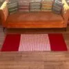 bG9jYWw6Ly9tZWRpYS9IRy80Qy82MFIzMEMxRzZSVks0Q0hHL2IyZGU4OWY4LmpwZWc.webp Indian Cotton Rug - 70x170cm - Red/Pink