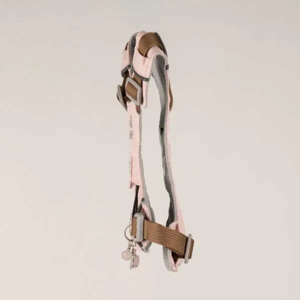 bG9jYWw6Ly9tZWRpYS9IRy80RC82MFIzMEMxSjZSVEs0REhHLzE2YzU3NzUyLmpwZw.webp PAW - S (4-8Kg) Dog Step-in Guardian Harness with Reflective Mesh - Soft Pink - Rose Quartz Charm