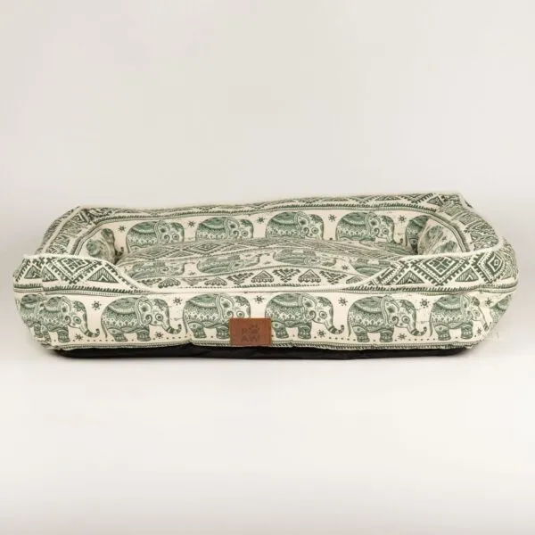 PAW Bed – Lucky Elephant – Green – 60 × 50 × 14cm