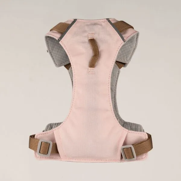 bG9jYWw6Ly9tZWRpYS9ISC80RC82MFIzMEMxSjZSVEs0REhILzE3NGRlNGY5LmpwZw.webp PAW - S (4-8Kg) Dog Step-in Guardian Harness with Reflective Mesh - Soft Pink - Rose Quartz Charm