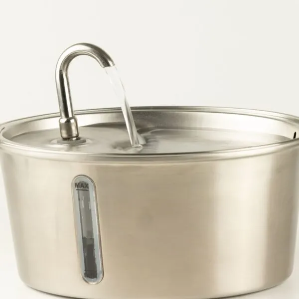 PAW Food Bowls - Electric Water Fountain 2.5 Liter - USB - Stainless Steel (304)