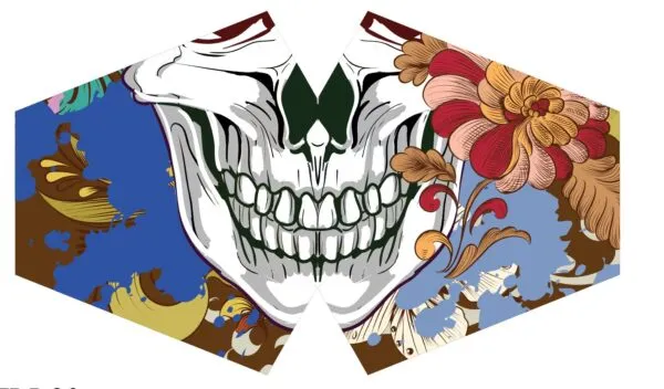 bG9jYWw6Ly9tZWRpYS9ISC9BQy82MFIzMEMxRzZNV0tBQ0hIL2U0NzUzODVhLnBuZw.webp Reusable Fashion Face Mask - Colourful Calavera (Children)