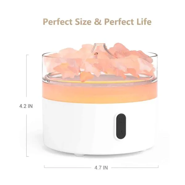 bG9jYWw6Ly9tZWRpYS9ISC9BQy82MFIzMEMxRzZSVktBQ0hILzVmZDU2ODQ1LmpwZWc.webp Himalayan Salt Aroma Diffuser - Night Light - USB-C - Flame Effect ( salt included)