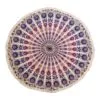 Small Mandala Roundie Cotton Art (130cm) - Peacock Purples