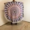Small Mandala Roundie Cotton Art (130cm) - Peacock Purples