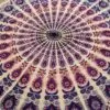 Small Mandala Roundie Cotton Art (130cm) - Peacock Purples