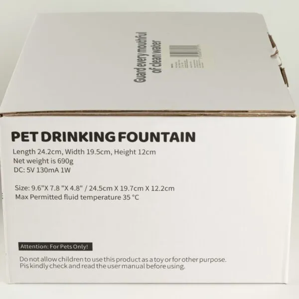 PAW Food Bowls - Electric Water Fountain 2.5 Liter - USB - Stainless Steel (304)
