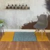 bG9jYWw6Ly9tZWRpYS9IUy80Qy82MFIzMEMxRzZSVks0Q0hTL2ZlY2Y3MGU2LmpwZWc.webp Indian Cotton Rug - 70x170cm - Yellow/ Blue