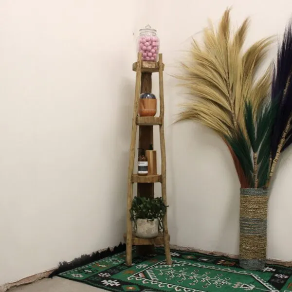 bG9jYWw6Ly9tZWRpYS9IUy8wQy82MFIzMEMxRzZSVzMwQ0hTLzQzZTE0ZDZmLmpwZWc.webp Natural Teak Corner Unit 4 Shelves - 135cm high