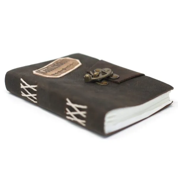 bG9jYWw6Ly9tZWRpYS9TRy80Qy82MFIzMEMxRzZNVjM0Q1NHLzNiMzY5N2MwLmpwZWc.webp Leather Black Confessions with Lock Notebook (7x5")