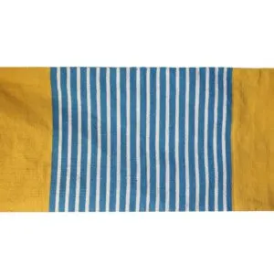 bG9jYWw6Ly9tZWRpYS9TSC80Qy82MFIzMEMxRzZSVks0Q1NILzQyNzI0MjhiLmpwZWc.webp Indian Cotton Rug - 70x170cm - Yellow/ Blue