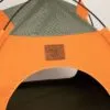 PAW Bed – Green & Orange Tent – 48 × 48 × 40cm