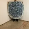 Small Mandala Roundie Cotton Art (130cm) - Teal and  Blue