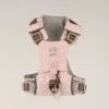 PAW - XS (2-4Kg) Dog Step-in Guardian Harness with Reflective Mesh - Soft Pink - Rose Quartz Charm