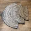 Round Jute and Recycle Denim Rug - 150 cm
