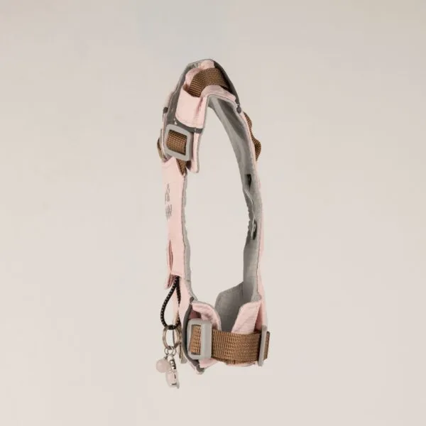PAW - XS (2-4Kg) Dog Step-in Guardian Harness with Reflective Mesh - Soft Pink - Rose Quartz Charm
