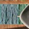 bG9jYWw6Ly9tZWRpYS9TTS80Qy82MFIzMEMxRzZSVks0Q1NNLzkzM2QyMWE5LmpwZWc.webp Indian Cotton Rug - 70x170cm - Blue/ Green