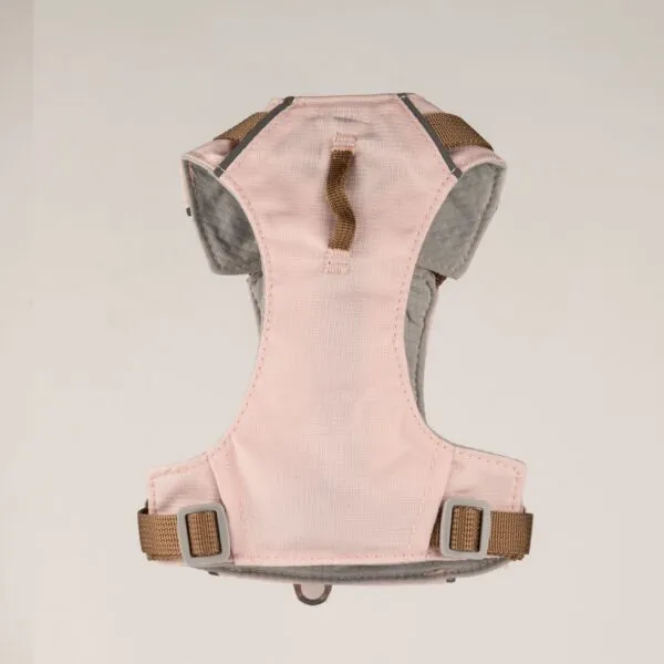 PAW - XS (2-4Kg) Dog Step-in Guardian Harness with Reflective Mesh - Soft Pink - Rose Quartz Charm