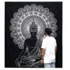 bG9jYWw6Ly9tZWRpYS9TTS9KQy82MFIzMEMxRzZNV0tKQ1NNLzYxOWM1Y2QzLmpwZWc.webp Band W Double Cotton Bedspread + Wall Hanging - Buddha