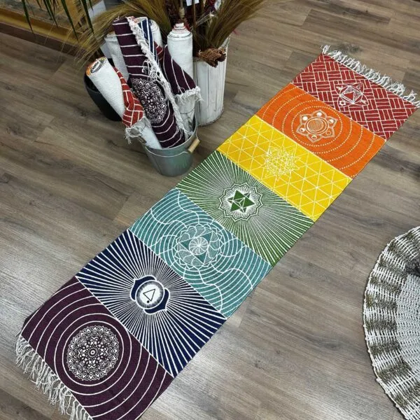 bG9jYWw6Ly9tZWRpYS9TTi9KRC82MFIzMEMxRzZSV0tKRFNOLzFlOWU0N2YzLmpwZWc.webp Yoga Rug - 60x200cm - 7 Chakras