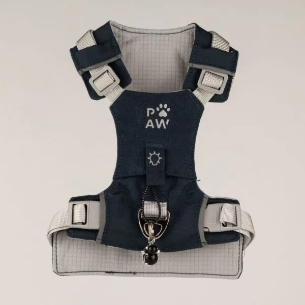 bG9jYWw6Ly9tZWRpYS9TUi80RC82MFIzMEMxSjZSVEs0RFNSLzNiNTkxYjk5LmpwZw.webp PAW - S (4-8Kg) Dog Step-in Guardian Harness with Reflective Mesh - Rock Grey - Black Obsidian Charm