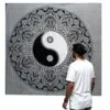 bG9jYWw6Ly9tZWRpYS9TUy9KQy82MFIzMEMxRzZNV0tKQ1NTLzNjOTIyMGZlLmpwZWc.webp Band W Double Cotton Bedspread + Wall Hanging - Ying yang